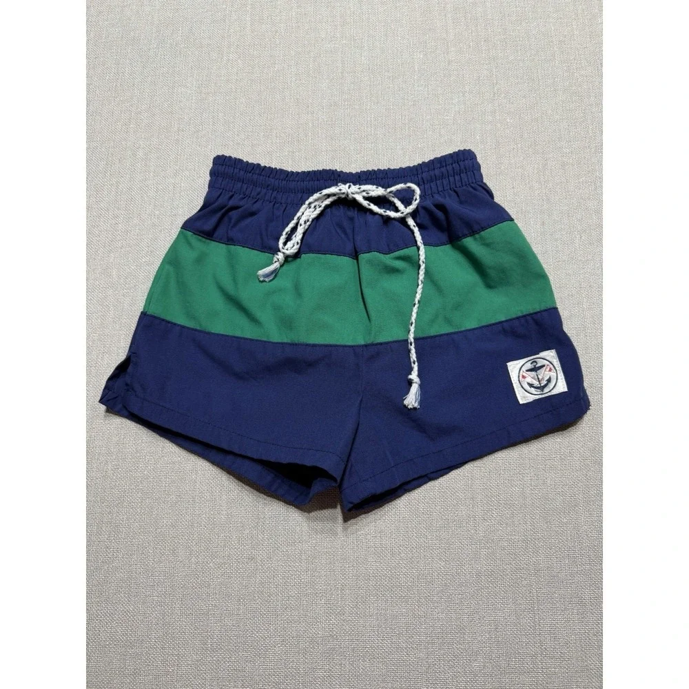 Vintage Lord & Taylor The Young People Shop Boys Swim Shorts Color block